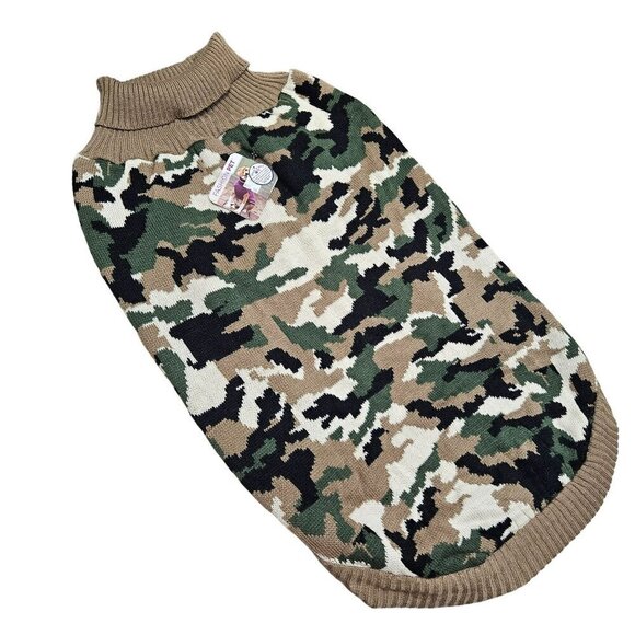 Fashion‎ Pet Camouflage Dog Sweater XXL NWT - Picture 1 of 6